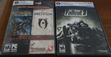 BioShock The Elder Scrolls IV: Oblivion & Fallout 3 PC Game Lot Complete