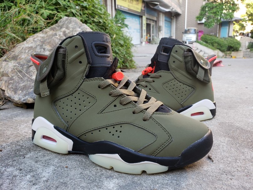 Men's Travis Scott x Air Jordan 6 AJ6TS 3M Shoes