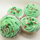 Holiday Vanilla Cupcake Bath Bombs with Fizzy Frosting-Set of 4
