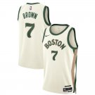 Boston Celtics #7 Jaylen Brown Men's White Basketball Jersey