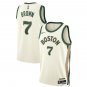 Boston Celtics #7 Jaylen Brown Men's White Basketball Jersey