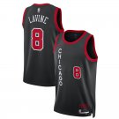 Chicago Bulls #8 Zach LaVine Men's Black Basketball Jersey