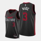 Miami Heat #3 Dwyane Wade Men's Black Basketball Jersey