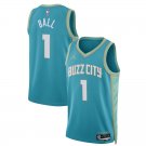 Charlotte Hornets #1 LaMelo Ball Men's Teal Basketball Jersey