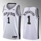 San Antonio Spurs #1 Victor Wembanyama Men's Black/White Basketball Jersey