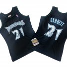 Minnesota Timberwolves #21 Kevin Garnett Men's Black Basketball Jersey