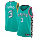 San Antonio Spurs #3 Keldon Johnson Men's Teal Basketball Jersey