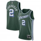 Detroit Pistons #2 Cade Cunningham Men's Green Basketball Jersey