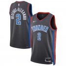 Oklahoma City Thunder #2 Shai Gilgeous-Alexander Men's Black Basketball Jersey