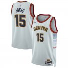 Denver Nuggets #15 Nikola Jokic Men's White Basketball Jersey
