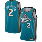 Detroit Pistons #2 Cade Cunningham Men's Teal Basketball Jersey