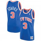 New York Knicks #3 John Starks Men's Blue Basketball Jersey