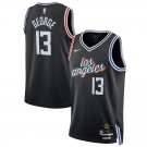 Los Angeles Clippers #13 Paul George Men's Black Basketball Jersey