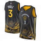 Golden State Warriors #3 Jordan Poole Men's Black Basketball Jersey