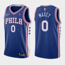 Philadelphia 76ers #0 Tyrese Maxey Men's Royal Basketball Jersey