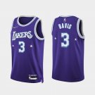Los Angeles Lakers #3 Anthony Davis Men's Purple Basketball Jersey