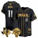 Men's Dallas Mavericks #11 Kyrie Irving Finals 2024 Black Gold Baseball Stiched Jersey