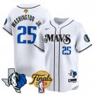 Men's Dallas Mavericks #25 P.J. Washington Finals 2024 White Baseball Stiched Jersey