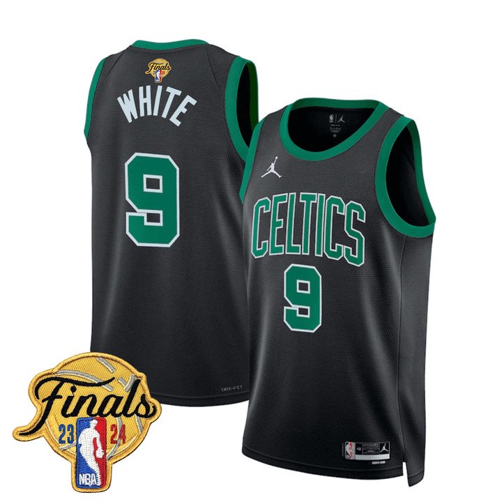 Men's Boston Celitics  #7 Jaylen Brown 2024 Finals Statement Black Basketball Stiched Jersey