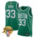Men's Boston Celitics  #33 Larry Bird  2024 Finals Icon Green Basketball Stiched Jersey