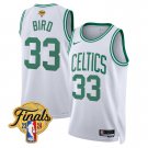 Men's Boston Celitics  #33 Larry Bird 2024 Finals Association White Basketball Stiched Jersey
