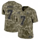 Men's #7 Trevon Diggs Dallas Cowboys Salute To Service 2024 Vapor Limited Jersey - Olive Camo
