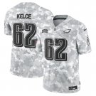 Men's #62 Jason Kelce Philadelphia Eagles Salute To Service 2024 Vapor Limited Jersey - Arctic Camo