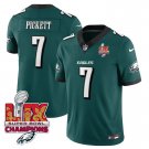 Men's #7 Kenny Pickett Philadelphia Eagles Super Bowl Midnight Green Football Stitched Jersey