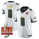 Men's #6 DeVonta Smith Philadelphia Eagles Super Bowl White Football Stitched Jersey