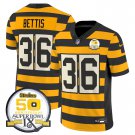 Men's #36 Jerome Bettis Pittsburgh Steelers Throwback 2024 Bumble Bee Football Stitched Jersey