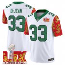 Men's #33 Cooper DeJean Philadelphia Eagles Super Bowl Kelly White Stitched Football Jersey