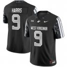 Men's #9 Major Harris West Virginia Mountaineers 2024 Coal Stitched Football Jersey