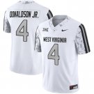 Men's #4 CJ Donaldson Jr. West Virginia Mountaineers 2024 White Stitched Football Jersey
