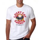 The LUCKY CAT GARAGE  tee motorcycle Edwin bike racing S M L XL 2XL 3XL t-shirt