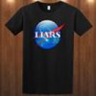 Flat Earth tee funny Nasa Liars conspiracy theory S M L XL 2XL 3XL T-shirt