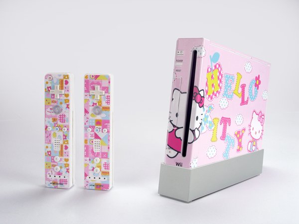 Nintendo Wii VINYL SKIN Hello kitty 10
