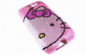 Pink Hello Kitty Bling Crystal Case Cover for HTC G7 Desire