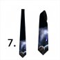 Necktie with geographic maps stars and universe