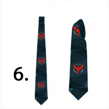 Necktie with pokemon valor logo