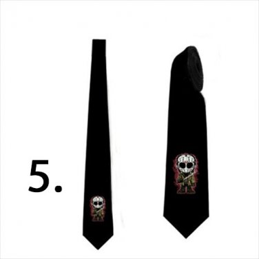 Necktie with Jason friday the 13th for Halloween theme party