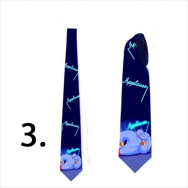 Necktie with Genie and Aladdin print