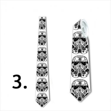 Necktie with star wars stormtroopers