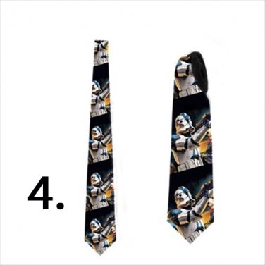 Necktie with star wars stormtroopers