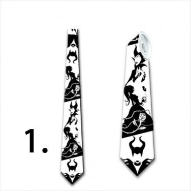 Necktie with sleeping beauty