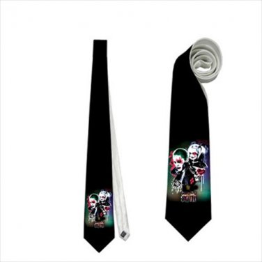Necktie with joker suicide squad