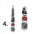 Necktie with red lips and bullets