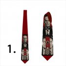 Necktie with twin peaks