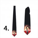 Necktie with twin peaks