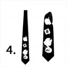 Neck tie with modern snow white