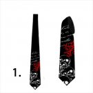 Necktie with skulls